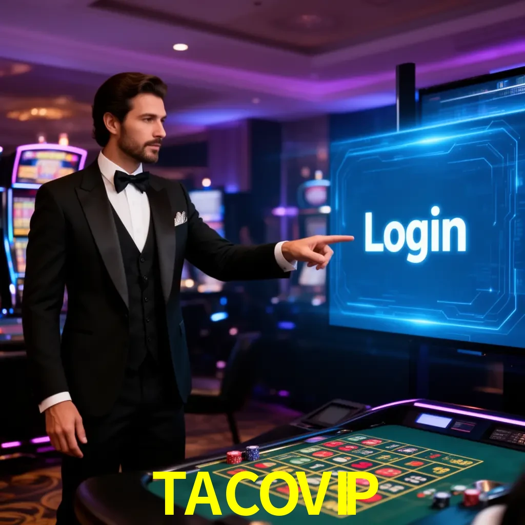 TACOVIP Login - OTP, cuenta y soporte Pantalla TACOVIP Login con OTP, contraseña, cuenta segura y soporte móvil