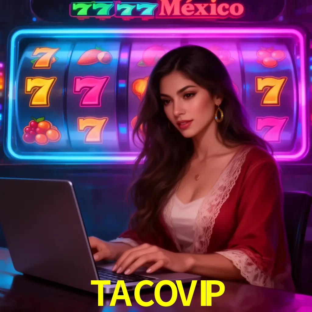 TACOVIP Slots - tragamonedas, RTP y control Tragamonedas TACOVIP con símbolos, saldo móvil y reglas de apuesta visibles